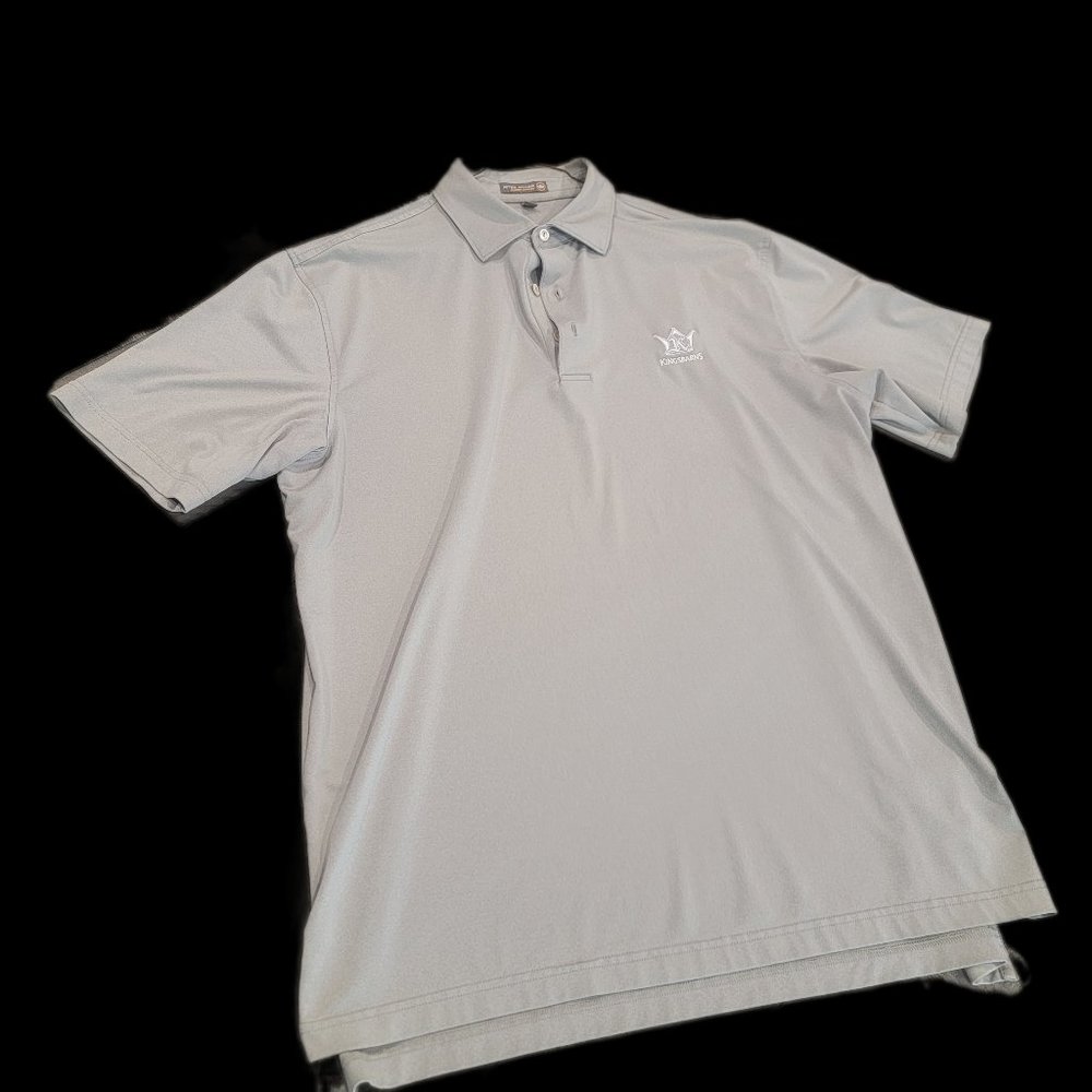 Peter Millar Summer Comfort Grey Polo Shirt Men's Size L
